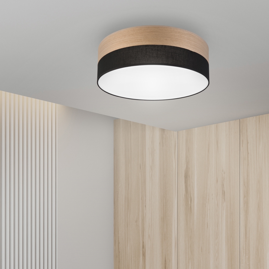 LED Stropní svítidlo SIRJA WOOD LED/36W/230V pr. 45 cm černá/dub