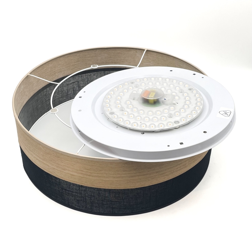 LED Stropní svítidlo SIRJA WOOD LED/36W/230V pr. 45 cm černá/dub