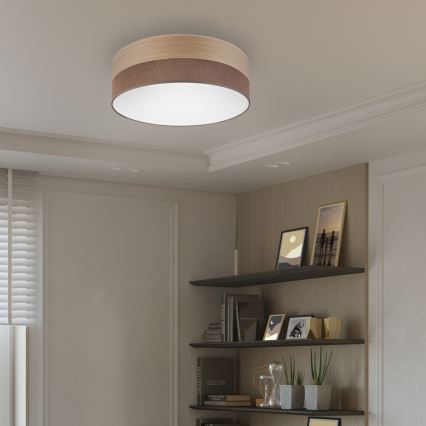 LED Stropní svítidlo SIRJA WOOD LED/36W/230V pr. 45 cm hnědá/dub