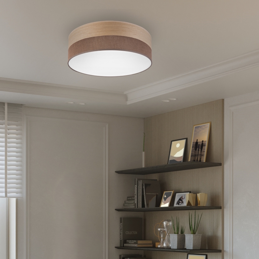 LED Stropní svítidlo SIRJA WOOD LED/36W/230V pr. 45 cm hnědá/dub