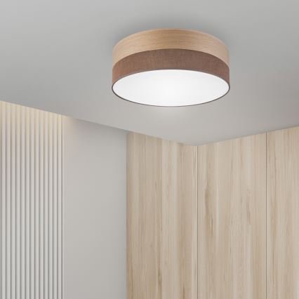 LED Stropní svítidlo SIRJA WOOD LED/36W/230V pr. 45 cm hnědá/dub