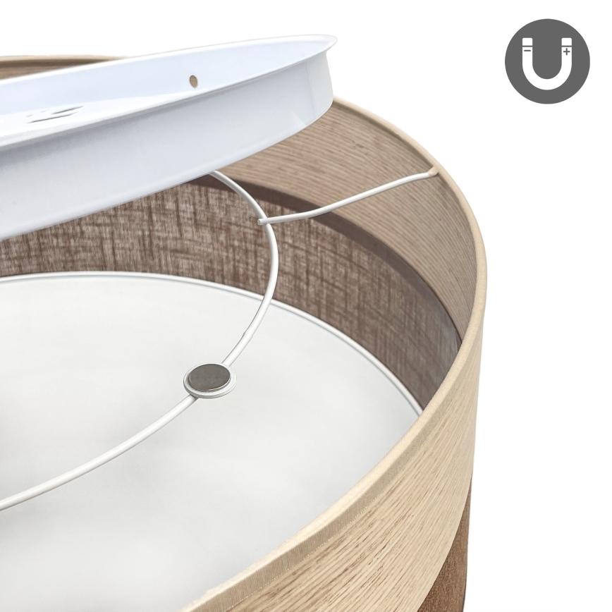 LED Stropní svítidlo SIRJA WOOD LED/36W/230V pr. 45 cm hnědá/dub