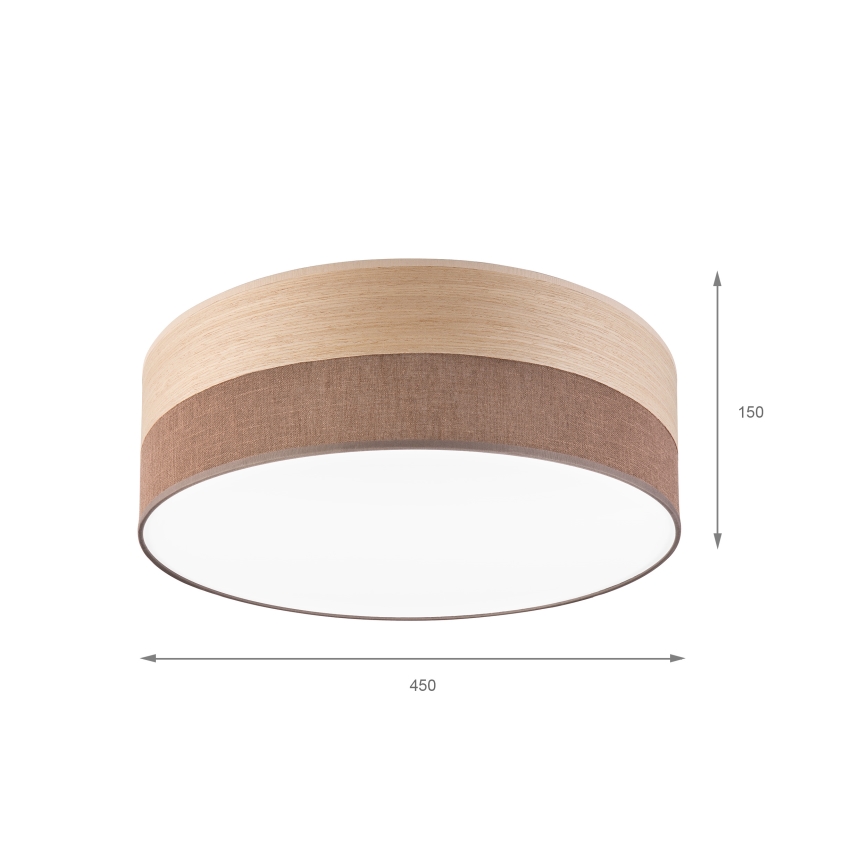 LED Stropní svítidlo SIRJA WOOD LED/36W/230V pr. 45 cm hnědá/dub