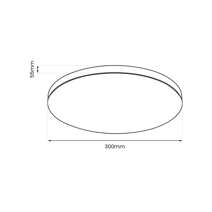LED Stropní svítidlo SLIMI LED/18W/230V IP40 černá