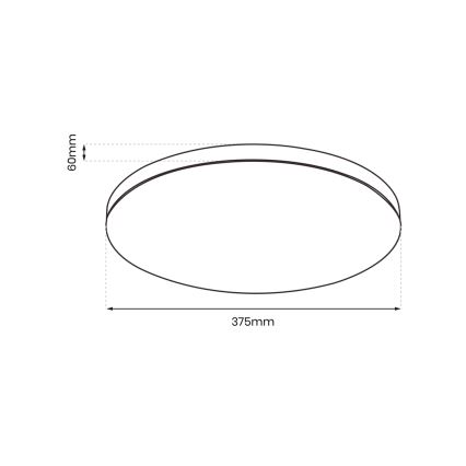 LED Stropní svítidlo SLIMI LED/24W/230V IP40 černá