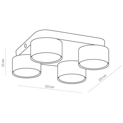 LED Stropní svítidlo SPACE 4xGX53/15W/230V bílá