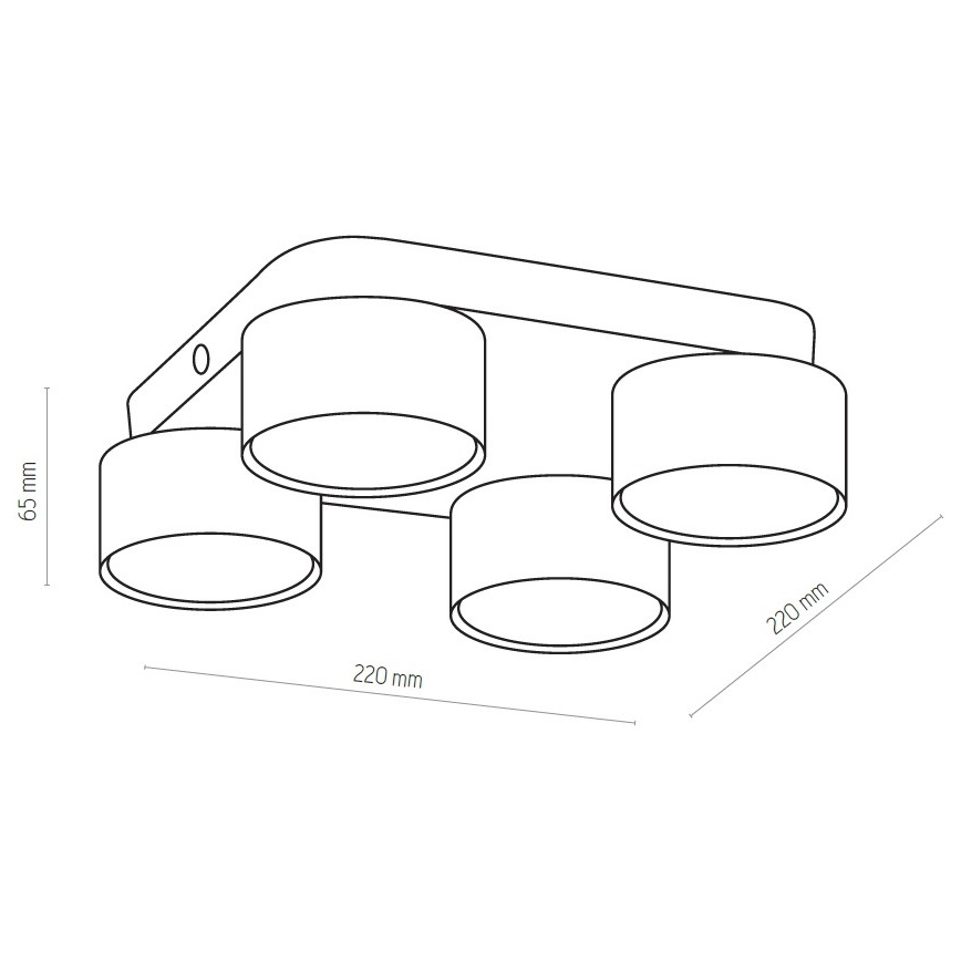 LED Stropní svítidlo SPACE 4xGX53/15W/230V bílá