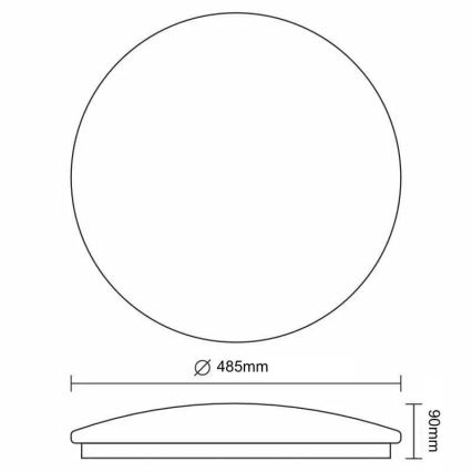 LED Stmívatelné stropní svítidlo STAR LED/48W/230V 3000-6500K + dálkové ovládání