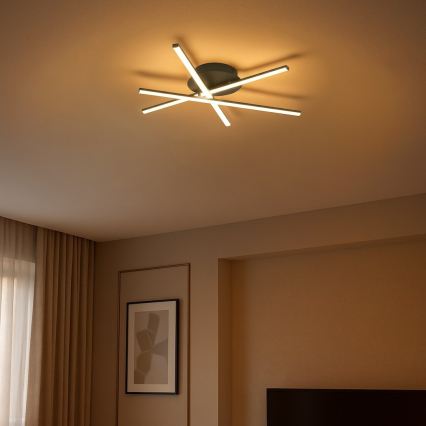 LED Stropní svítidlo STICK LED/12W/230V černá