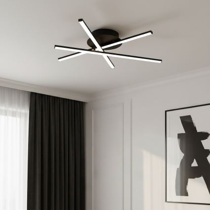 LED Stropní svítidlo STICK LED/12W/230V černá