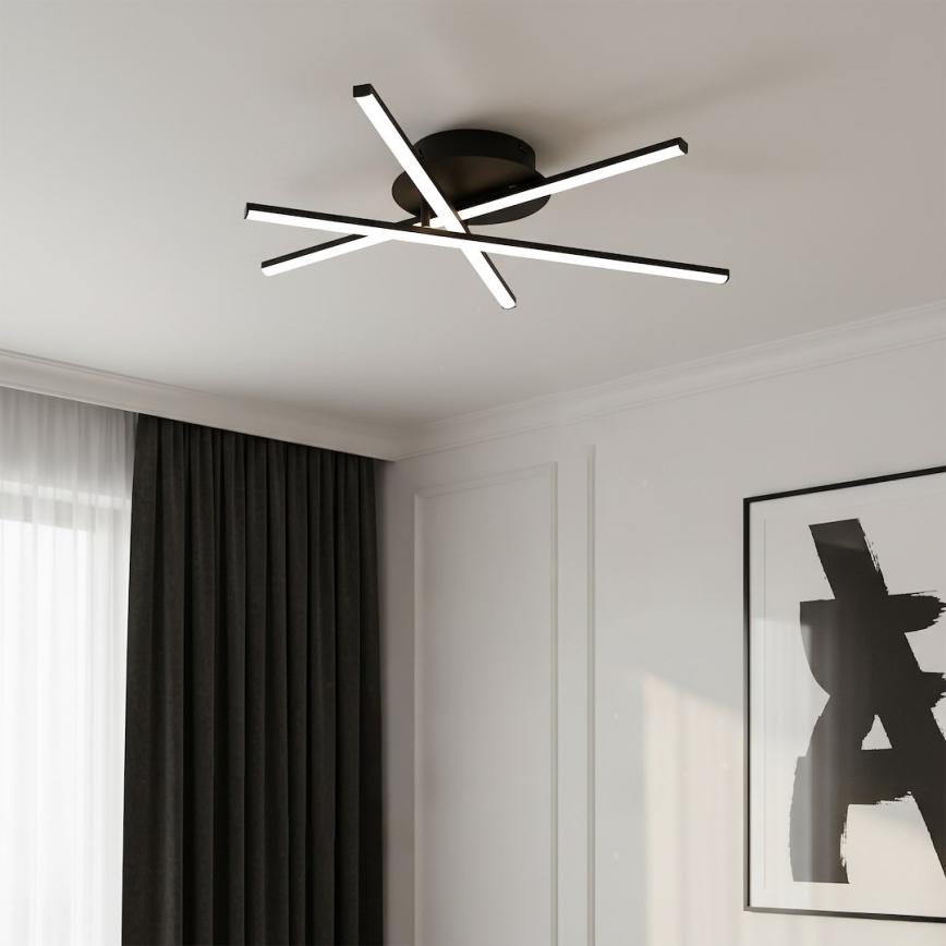 LED Stropní svítidlo STICK LED/12W/230V černá