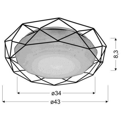 LED Stropní svítidlo SVEN LED/24/230V zlatá