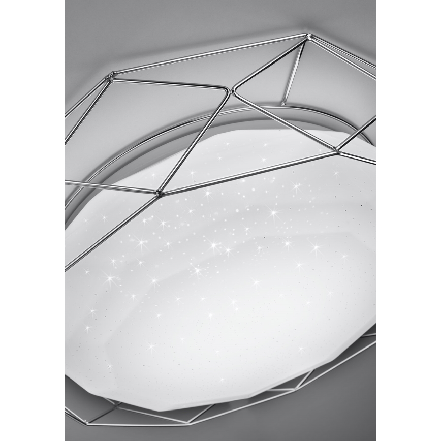 LED Stropní svítidlo SVEN LED/24W/230V pr. 43 cm lesklý chrom