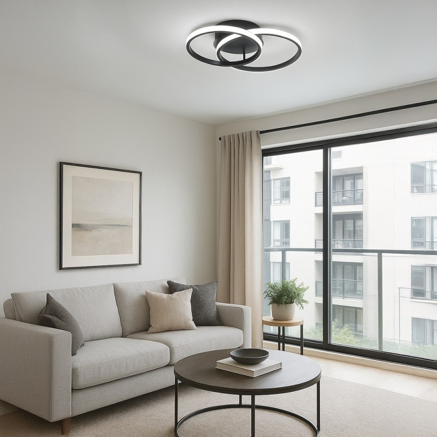 LED Stropní svítidlo TITANO LED/12W/230V černá