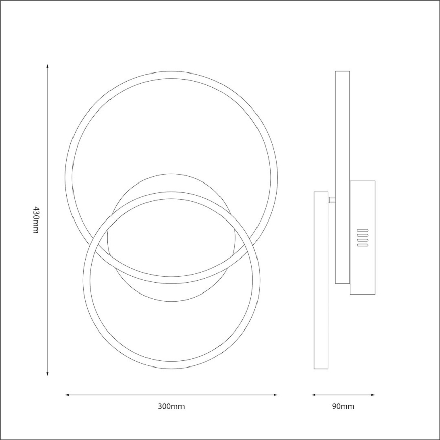 LED Stropní svítidlo TITANO LED/12W/230V černá