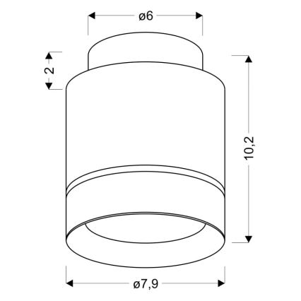 LED Stropní svítidlo TUBA LED/12W/230V