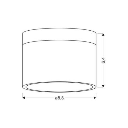 LED Stropní svítidlo TUBA LED/9W/230V bílá/černá