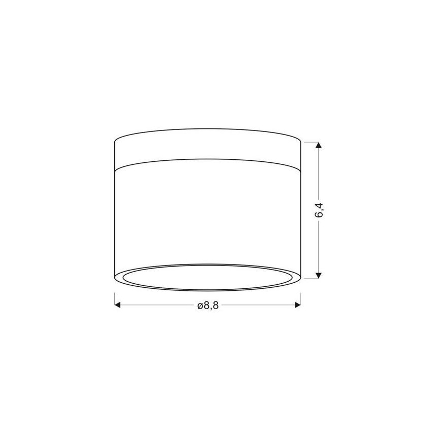 LED Stropní svítidlo TUBA LED/9W/230V bílá/černá