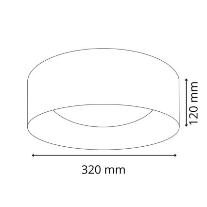 LED Stropní svítidlo TULUZA LED/18W/230V pr. 32 cm hnědá
