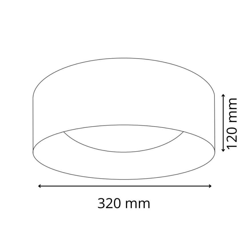 LED Stropní svítidlo TULUZA LED/18W/230V pr. 32 cm hnědá