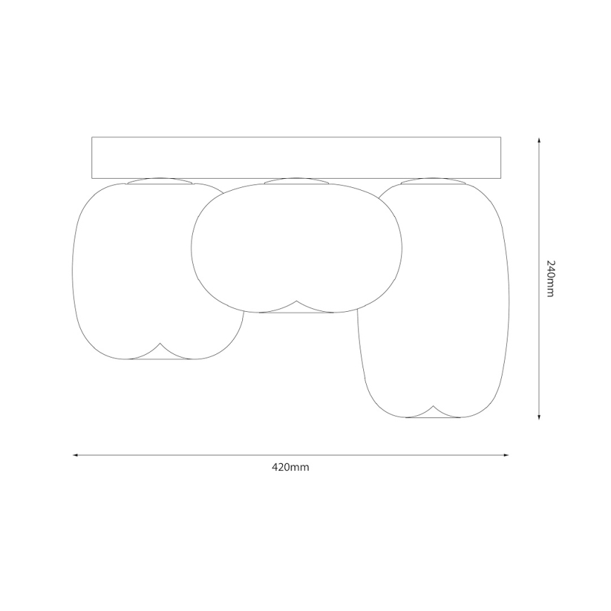 LED Stropní svítidlo VASO LED/12W/230V pr. 42 cm černá/kouřová