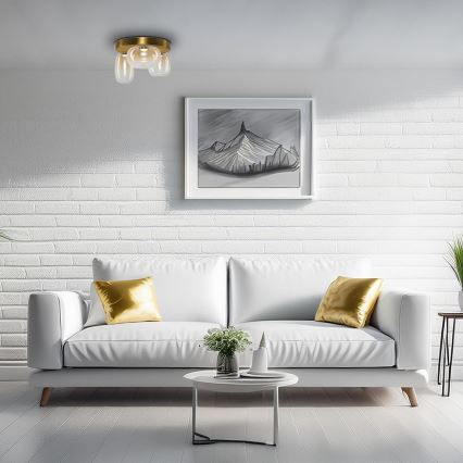 LED Stropní svítidlo VASO LED/12W/230V pr. 42 cm zlatá/kouřová