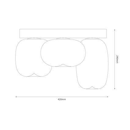LED Stropní svítidlo VASO LED/12W/230V pr. 42 cm zlatá/kouřová