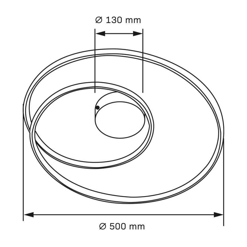 LED Stropní svítidlo ZEFIRA LED/40W/230V 4000K pr. 50 cm antracit