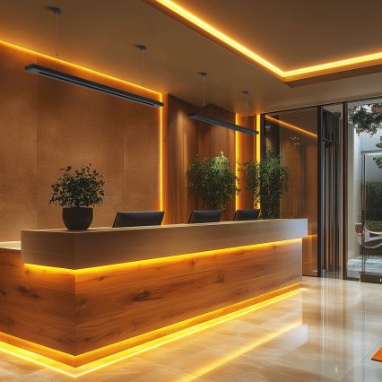 LED Stropní/závěsné svítidlo PLANK LED/20/30/40W/230V 2700/4000/6000K CRI 90 černá