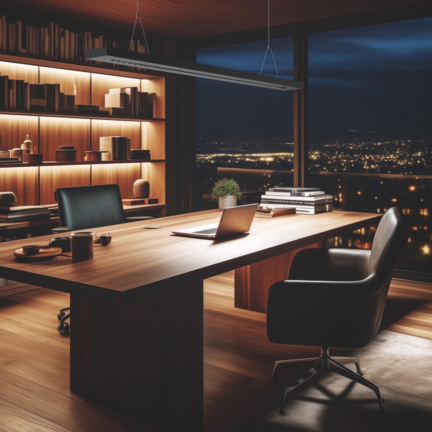 LED Stropní/závěsné svítidlo PLANK LED/20/30/40W/230V 2700/4000/6000K CRI 90 černá
