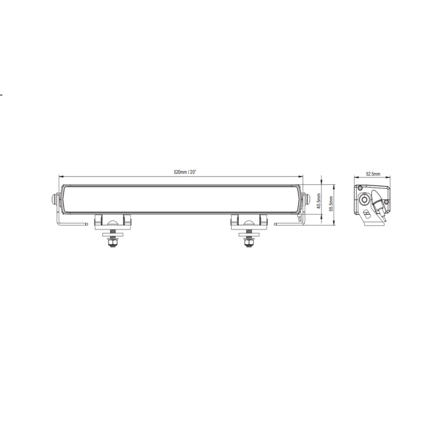 LED Světelná rampa automobilu BLACK OFF ROAD LED/90W/9-36V IP69 6000K