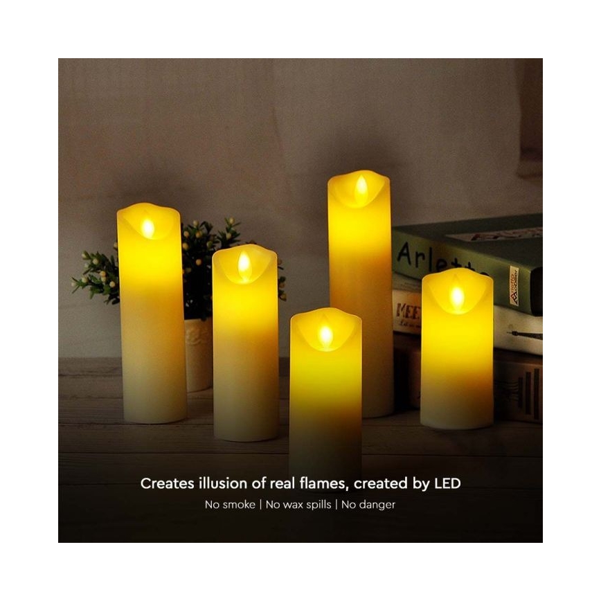 LED Svíčka LED/2xAA teplá bílá 15 cm