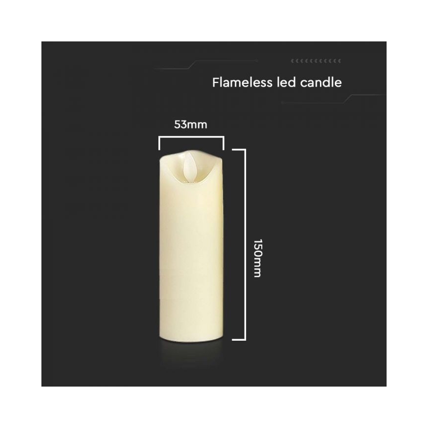 LED Svíčka LED/2xAA teplá bílá 15 cm