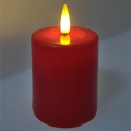 LED Svíčka LED/2xAA teplá bílá 9 cm červená