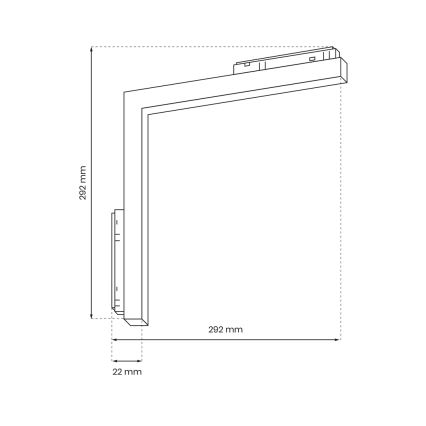 LED Svítidlo do lištového systému MAGNETIC TRACK L-DOWN LED/24W/48V 4000K černá