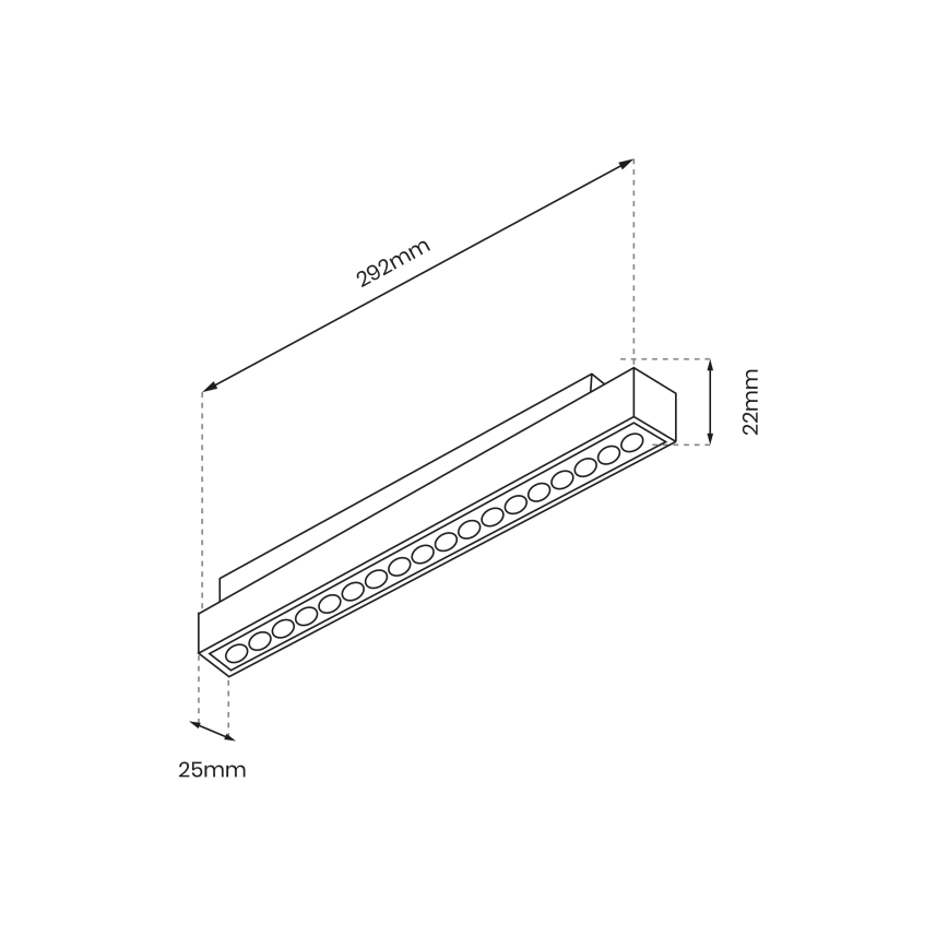 LED Svítidlo do lištového systému MAGNETIC TRACK LED/18W/48V 4000K