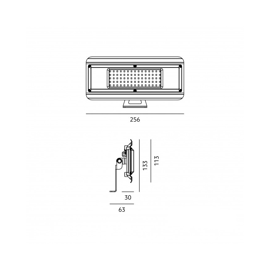 LED Technické svítidlo 4v1 MULTILUXO LED/50W/230V 4000K IP65 25,6 cm
