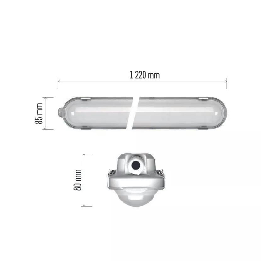 LED Stmívatelné technické svítidlo s nouzovým modulem EMERGENCY LED/24/29/34/38W/230V 4000/6500K 122 cm IP66