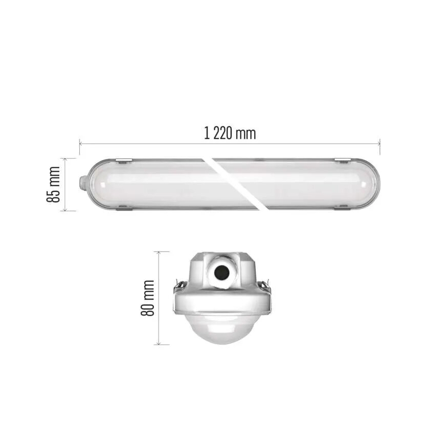 LED Stmívatelné technické svítidlo s nouzovým modulem MISTY LED/32/40/48/54W/230V 4000/6500K IP66