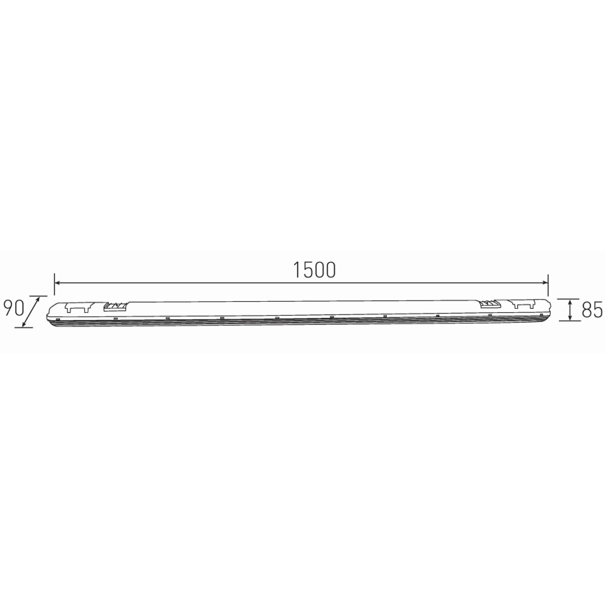 LED Technické zářivkové svítidlo DUST LED/58W/230V 4000K 150 cm IP65