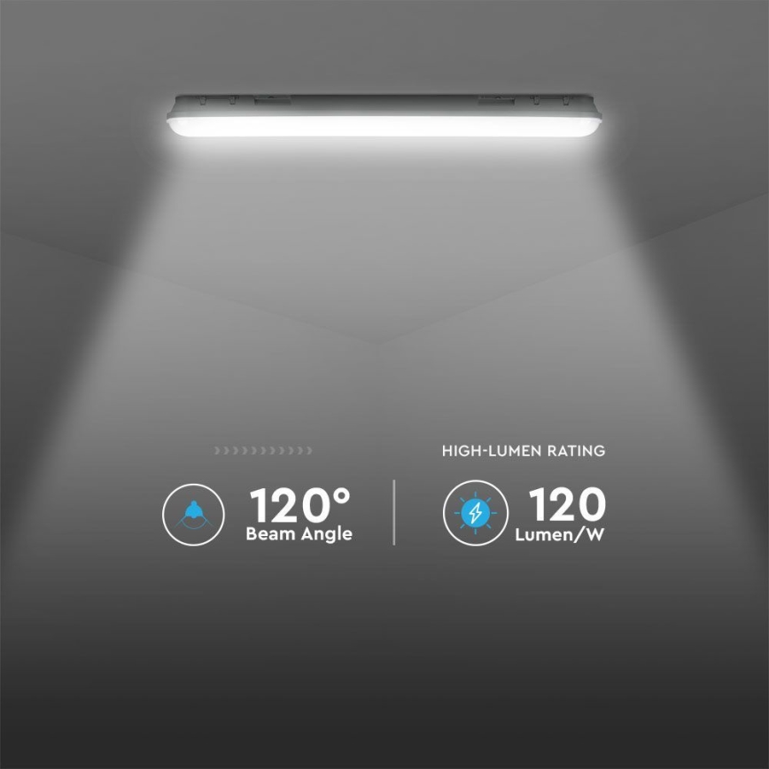 LED Technické zářivkové svítidlo s nouzovým modulem EMERGENCY LED/48W/230V 6500K 150cm IP65