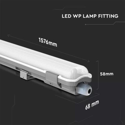 LED Technické zářivkové svítidlo LED/22W/230V 6400K 150cm IP65