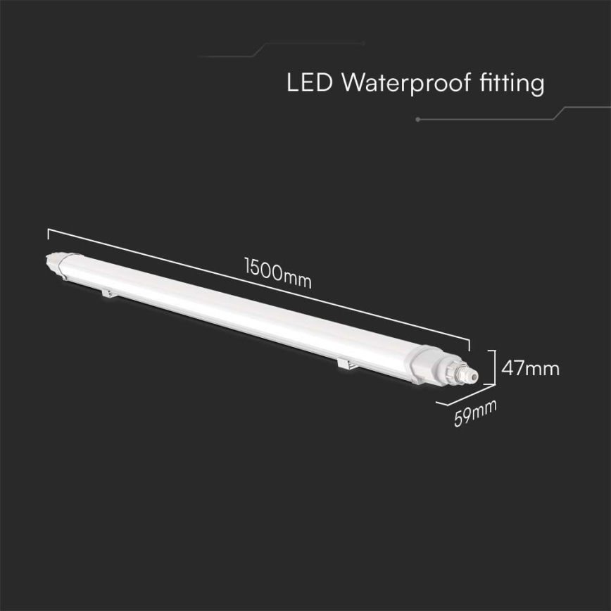 LED Technické zářivkové svítidlo LED/48W/230V 6500K IP65 150 cm