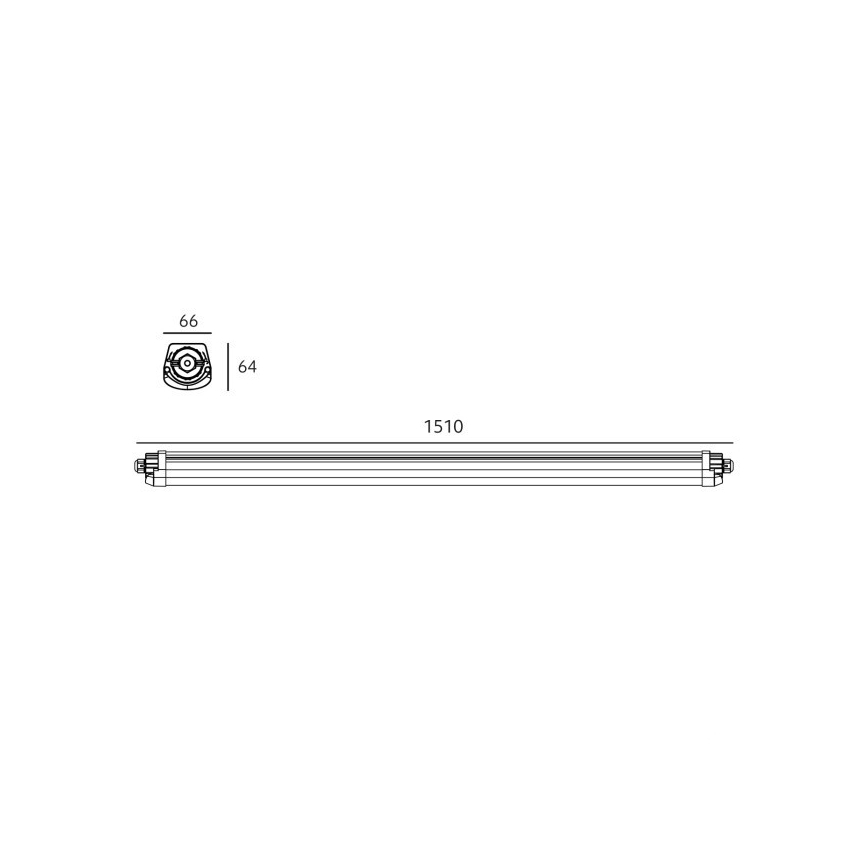 LED Technické zářivkové svítidlo LUMEXO LED/50W/230V 4000K IP65 151 cm