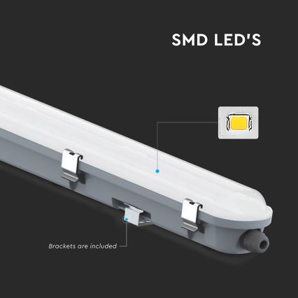 LED Technické zářivkové svítidlo se senzorem pohybu a soumraku LED/36W/230V 4000K IP65 120 cm