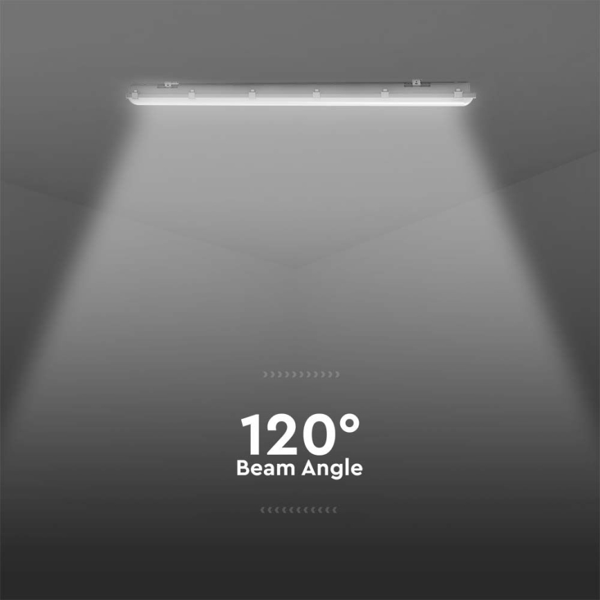 LED Technické zářivkové svítidlo se senzorem pohybu a soumraku LED/48W/230V IP65 4000K 150 cm