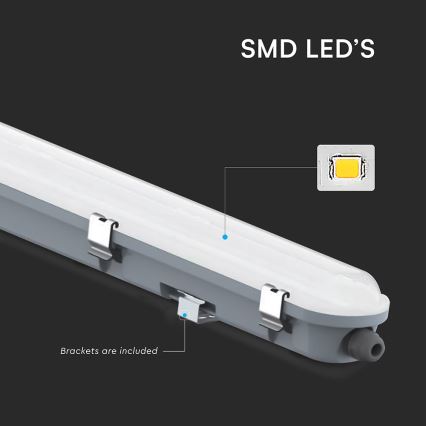 LED Technické zářivkové svítidlo se senzorem pohybu a soumraku LED/48W/230V IP65 4000K 150 cm
