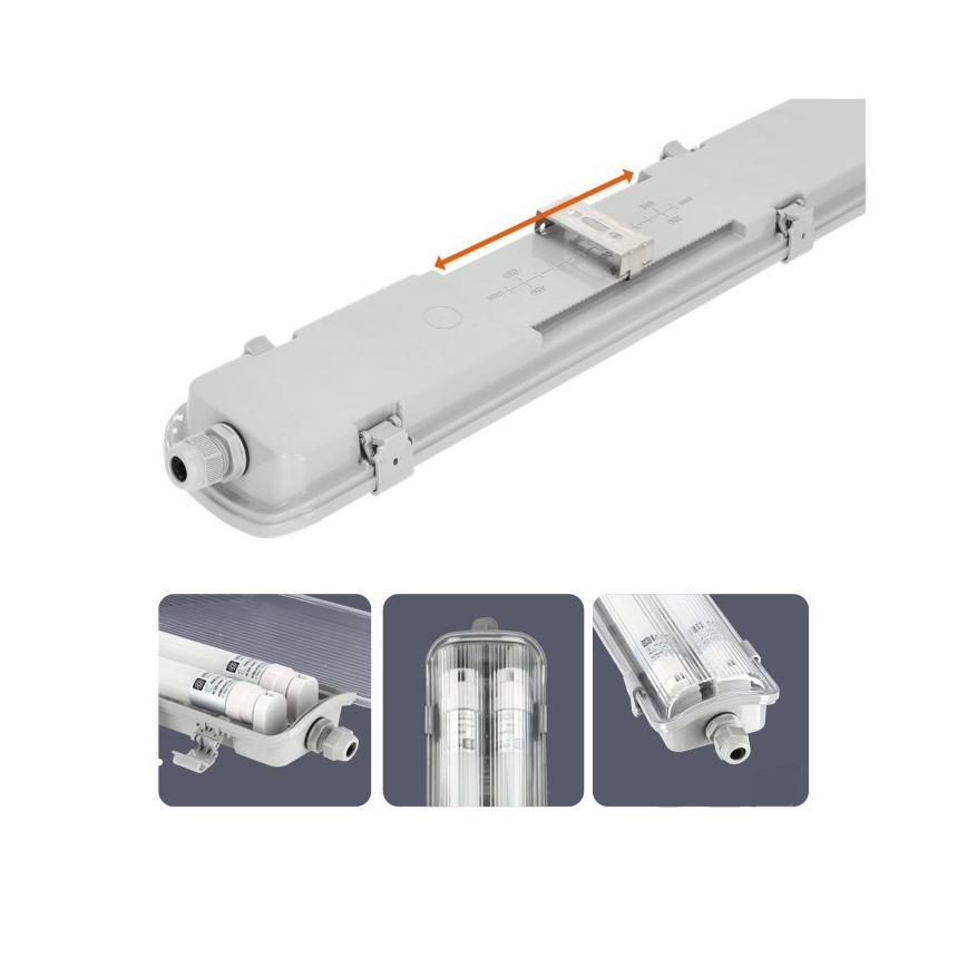 LED Technické zářivkové svítidlo T8 2xG13/18W/230V 5000K IP65 127 cm