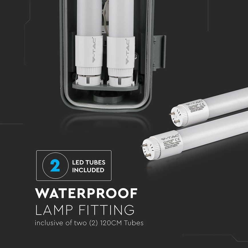 LED Technické zářivkové svítidlo T8 2xG13/22W/230V IP65 6400K 156 cm