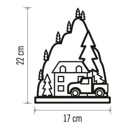 LED Vánoční dekorace 10xLED/2xAA béžová